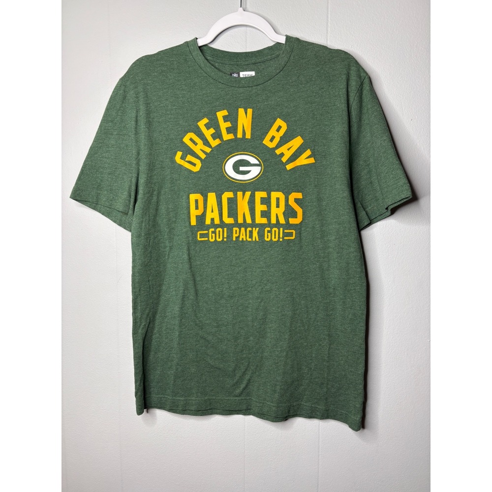 NFL Team Apparel Green Bay‎ Packers Mens Medium Green Go Pack Go Graphic T-Shirt